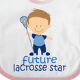 thumbnail image 4 of Inktastic Future Lacrosse Star Boy Boys Baby Bib, 4 of 4