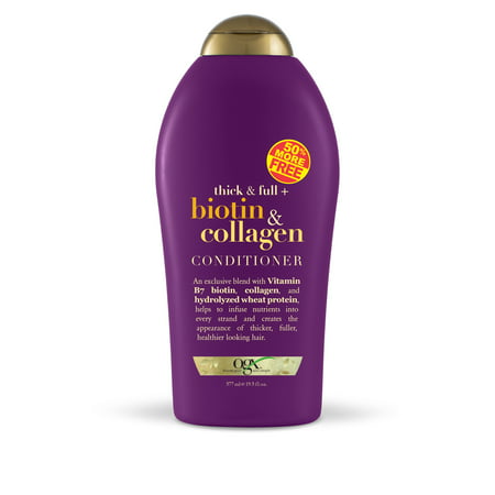 OGX Thick & Full + Biotin & Collagen Conditioner, 19.5 fl (Best Way To Volumize Fine Hair)
