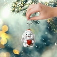 thumbnail image 6 of Loyerfyivos Beautuful Xmas Decoration 2024Happy New Year Christmas Ornament DIY Xmas Gift Snowman Christmas Tree Animal Pendant Doll Hanging Decoration F, 6 of 7