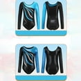 thumbnail image 5 of JAHH Toddler Girls Winter Long Sleeve Bodysuit Clothes Children's Dance Suit Gymnastics Suit Sports Suit Jumpsuit Colorful Kids Tumbling Outfit(12-13 Years,Sky Blue), 5 of 5