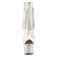 thumbnail image 2 of *7" Heel, 2 3/4" PF Open Toe/Heel Ankle Boot, Side Zip - Wht Faux Leather/Wht, 10, 2 of 6