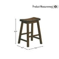 thumbnail image 2 of OakvillePark Gering Wood Saddle Seat Counter Height Barstool (Set of 2), 24", Cherry, 2 of 3
