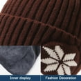 thumbnail image 3 of Tuque d'Hiver Tricotée avec Cache-Oreilles à Revers, Bonnets Extensibles en Tricot, Tuque de Ski, Bonnet Skull, 3 of 5