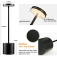 thumbnail image 3 of Lámparas de mesa inalámbricas Hapfish, lámpara LED de escritorio recargable de 8000 mAh con control remoto, 3 modos de color, luces modernas a batería para dormitorio, oficina y comedor., 3 of 4