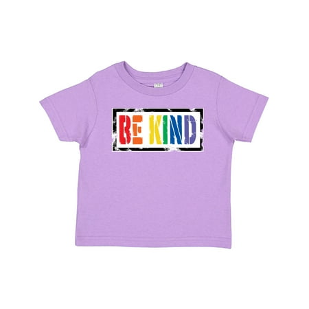 

Inktastic Be Kind Stencil LGBT Rainbow Gift Toddler Boy or Toddler Girl T-Shirt