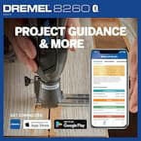 Dremel 8260 12VLi-Ion Variable Speed Cordless Smart Rotary Tool with Brushless Motor, 5 accessories, 3Ah Battery, Charger, Tool Bag