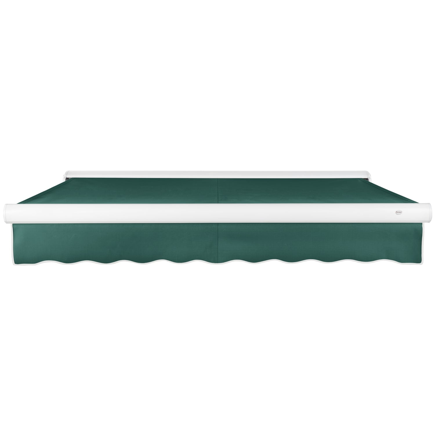 Awntech 18 Ft Key West Left Motorized Heavy Duty Patio Retractable Awning with Cassette (216in x 9.38in x 120in), Forest