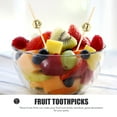 thumbnail image 2 of 100 Pcs Snacks Appetizers Toothpicks Drink Whisk Fruit Toothpicks Cocktail Picks Fruit Picks, 2 of 6
