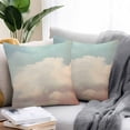 thumbnail image 2 of Waterproof Throw Pillow Covers Set of 2, 26x26 Inch Vintage Cloudy Sky Decorative Pillowcases Outdoor Pillow Slip Cushion Covers Set for Couch Tent Retro Rustic Clouds Scenery, 2 of 7