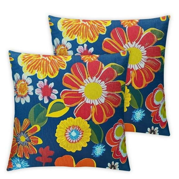 Acheng Outdoor/Indoor Throw Pillows, Waterproof Decorative Throw Pillows with Inserts,Square Pillows for Bed, Couch, Sofa and Patio Furniture 12x12in