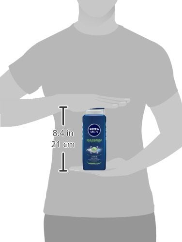 NIVEA FOR MEN Maximum Hydration 3-in-1 Body Wash , 16.9 oz (Pack of 3)
