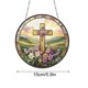 thumbnail image 3 of Atrapasueños de Flores, Vitral de Imitación, Colgante de Ventana, Arte de Pared de Cristo, Versículo Bíblico Religioso, Regalo, 3 of 6