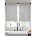 thumbnail image 2 of Grey Sheer Curtains 45 Inch Length 2 Panels Set for Living Room/Bedroom, Modern Pure Gray Semi Curtain Sheers Drapes Rod Pocket Curtains Window Treatment Set 52''x45''x2, 2 of 7