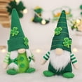 thumbnail image 3 of EFINNY 2 Pack St.Patrick's Day Gnome Plush Doll Green Irish Leprechaun Handmade Elf Decorations Scandinavian Swedish Tomte Nisse Shamrock Gnome for Dwarf Gift Household Ornament Home Decorations, 3 of 8