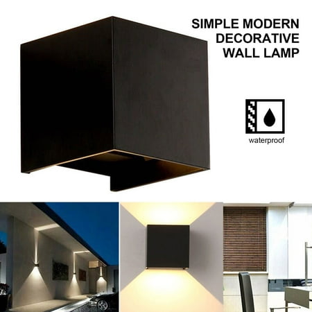 

WindC LED Wall Light Simple Waterproof White Light/Warm Light Aluminum Multifunctional 7W Decoration Lamp for Indoor Outdoor