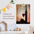 thumbnail image 6 of FMSHPON Glass of Red On Table Clipboard Hardboard Wood Nursing Clip Board and Pull for Standard A4 Letter 13x9 inches, 6 of 7