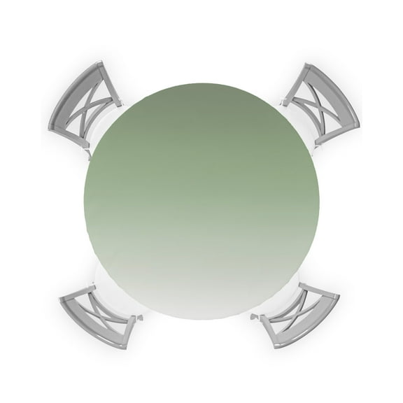 nqOlkjepod Gradient Sage Green, Round Tablecloth, Fitted Table Cover with Elastic for 36"-44" Round Tables, Abstract Contemporary Art Table Cloth Outdoor Indoor Dinning Party Waterproof Tablecloths