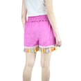 thumbnail image 3 of Artyska Women's Elastic Waist Pockets Lace & Tassel Summer Beach Short Pants, 3 of 7