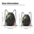 thumbnail image 2 of Balery Colorful Ink Cute Horse Pattern Drawstring Backpack Bag Sport Gym Sackpack Cinch Bags Pattern Drawstring Backpack Bag Sport Gym Sackpack Cinch Bags -Small, 2 of 6
