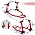 thumbnail image 4 of ARGUST Motorcycle Front & Rear Combo Bracket (2 Pcs), Red - Universal Wheel Lift, 4 of 10