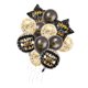 thumbnail image 3 of 12 globos decorativos de papel de aluminio con forma de estrella para cumpleaños. Oro, 3 of 7