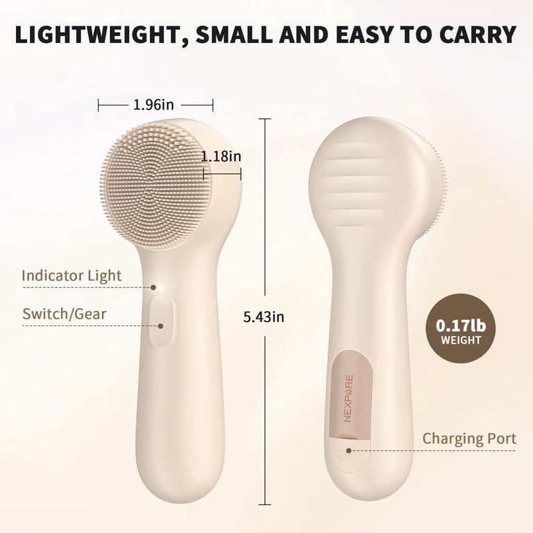 NEXPURE Sonic Facial Cleansing Brush, Beige photo 8