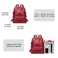 thumbnail image 6 of ALTOSY Women Real Leather Backpack Purse Elegant Ladies Shoulder Bag S80 Wine Red, 6 of 8