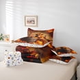 thumbnail image 6 of Manfei Brown Highland Cattle 7-Piece Twin Bedding Sets,Autumn Pumpkin Maples Bedding Comforter Set,Hello Fall Sheet Sets For Child,Ultra Soft Home Decor Reversible, 6 of 8