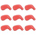 thumbnail image 1 of Toystoory 9 piezas de cubierta de palo de golf, cubiertas de cabeza de hierro impermeables, Protector portátil Golf Rojo, 1 of 6