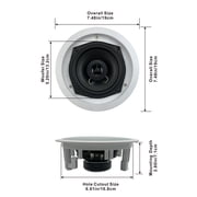 Acoustic Audio R-191 In Ceiling / In Wall Speaker Pair 2 Way Home Theater Surround Speakers