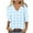 Light Blue, variant on Aofany Womens 3/4 Sleeve Blouses Plus Size Loose Fit Plaid Womens Dress Tops for Women V Neck Tee Shirts