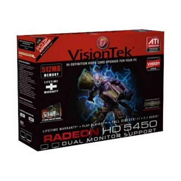 VisionTek Radeon 5450 SFF - Graphics card - Radeon HD 5450 - 512 MB DDR3 - PCIe 2.1 x16 - 2 x DVI, Mini DisplayPort