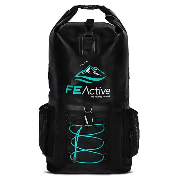 FE Active Dry Bag Waterproof Backpack - 20L Eco Friendly Hiking Backpack.  Ideal for Camping Accessories & Fishing Gear. Great Travel Bag, Beach Bag  for Kayak & Boating