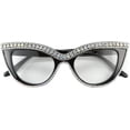 thumbnail image 3 of Fashion Womens Rhinestone Sunglasses Retro Black Cat Eye Sunglasses Crystal Sparkle For Women with UV protection, 3 of 5