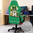 thumbnail image 6 of Whosucclay Corgi Shamrock Beer Print Office Computer Game Chair Slipcovers Non-Slip Computer Chair Seat Slipcovers with Armrest Covers Gamer Chairs Protector St Patrick's Day Decor, 6 of 8