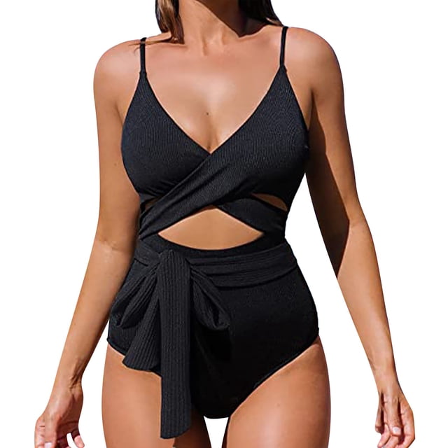 Maillots de Bain Tankini pour Femmes, Doux et Confortables, Sans Armature, Tankinis pour Femmes, Noir