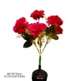 thumbnail image 3 of JZCHUNTOY Solar Powered Artificial Carnation Ground Light, 7 Fork LED Fake Flower Lawn Lamp, IP65 Waterproof Landscape Light, Decorative Pathway Light for Garden, Yard and Patio, 3 of 6
