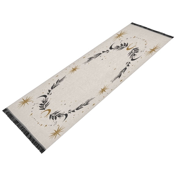 Vintage Modern Runner Rug,Non Slip Machine Washable 72"x23.5" Polyester Material Pet-Friendly Durable,Applicable to Entryway Rug Living Room Rug Celestial Elements