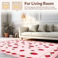 thumbnail image 2 of ODIKA 5' x 7' Machine Washable Non-Slip Area Rug, Kawaii Strawberry High Traffic Rug, Pink, 41407, 2 of 7