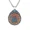 Acala Buddha, variant on Men's Stainless Steel Vintage Hip Hop Flame Shaped Vajrapani Buddha Synthetic Turquoise Inlay Pendant Statue of Buddha Necklace