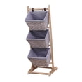 thumbnail image 3 of Cesta de almacenamiento de madera estupendo estante de piso Stand Rústico estantería de estantería de estantería de estantería de estantería para el Estilo a, 3 of 8