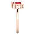 thumbnail image 3 of Clara Pucci 14K Rose Gold 1ct Ruby Solitaire Ring for Women, 3 of 7