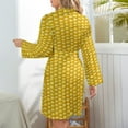 thumbnail image 5 of Farm Ranch Pajama Robe Women Corn Cob Print Aesthetic Sleepwear Long Sleeve V Neck Print Pajamas Robes Autumn Retro Dress, 5 of 5