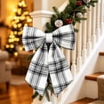thumbnail image 4 of Christmas Tartan Plaid Bows,11'' X 15'' Vintage Xmas Stripes Ribbon Ornaments,Christmas Plaid Bow with Twist Ties,Christmas Plaid Bows Decorations for Xmas Tree Garland DIY Crafts Decor, 4 of 6