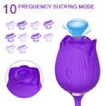 thumbnail image 4 of Tluda Jouets Vibrants Rose pour Femmes, Vibromasseur 3 en 1 à Point G avec Gode Vibrant Rouge, 4 of 5