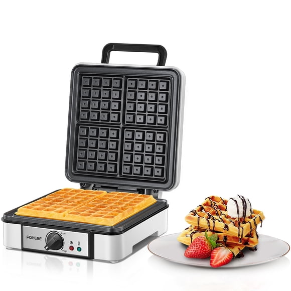 Waflera FOHERE para 4 rebanadas 10x10 cm antiadherente 1200W