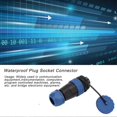 thumbnail image 4 of Waterproof Plug Socket Connector 380V 45A Back Nut Welding Free Aviation Power Connector 9 Pin, Contact Size 2.8x9mm, 4 of 5