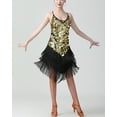 thumbnail image 6 of Whitewed Sexy Backless Ballroom Latin Salsa Fancy Competition Dresses Black / gold, 6 of 6