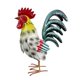 thumbnail image 2 of Figura de gallo de metal, escultura animal creativa en 3D, resistente a la intemperie, decorativa, de hierro. Estilo F, 2 of 8