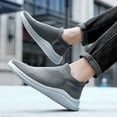 thumbnail image 5 of Gvdentm Men's Casual Dress Sneakers Breathable Lightweight Walking Shoes Mesh Walking Shoes for Men Z02-Grey,10, 5 of 7